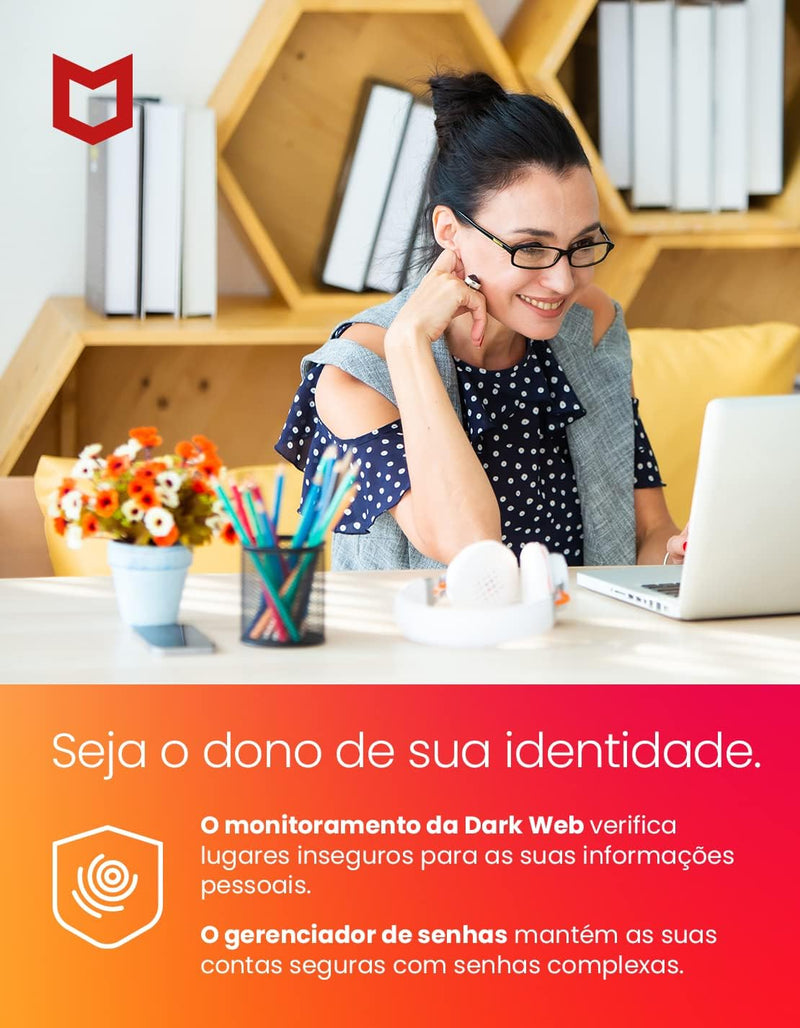 Mcafee Total Protection – Programa Premiado De Proteção Contra Ameaças Digitais - 5 Dispositivos