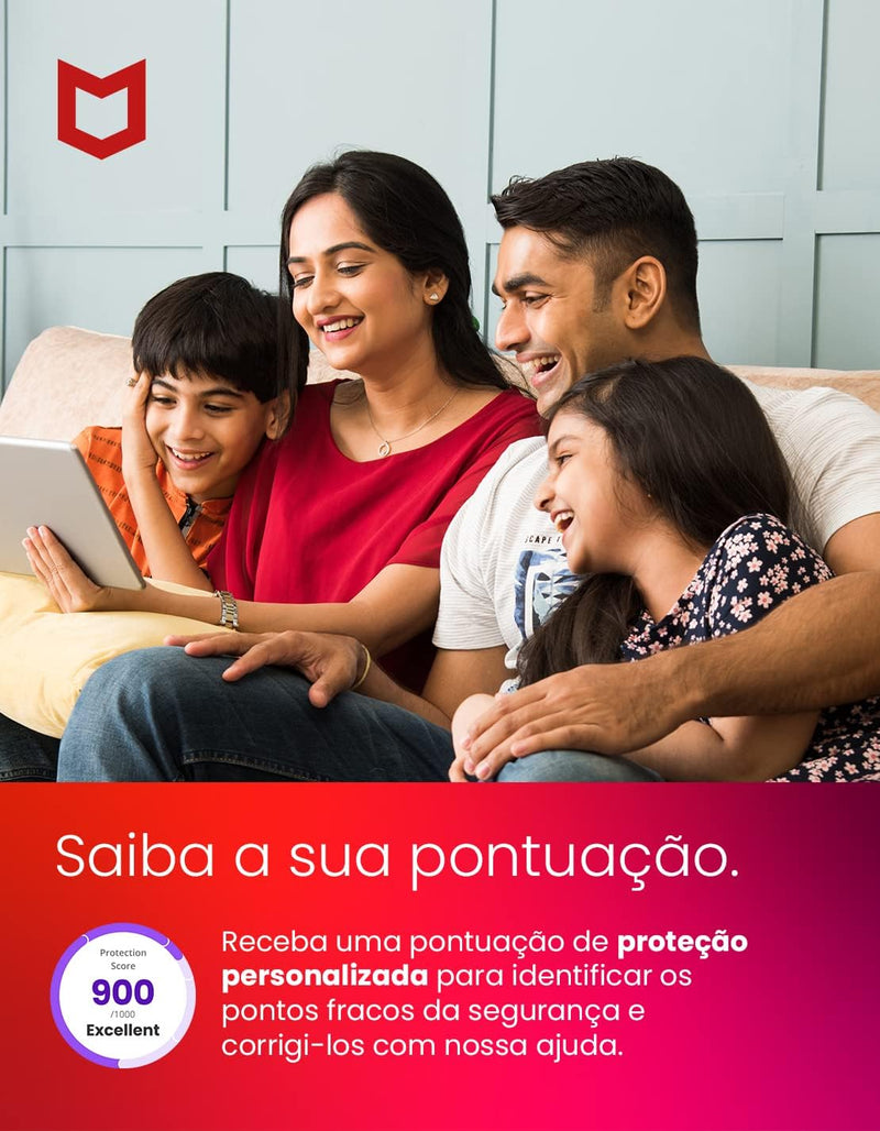 Mcafee Total Protection – Programa Premiado De Proteção Contra Ameaças Digitais - 5 Dispositivos